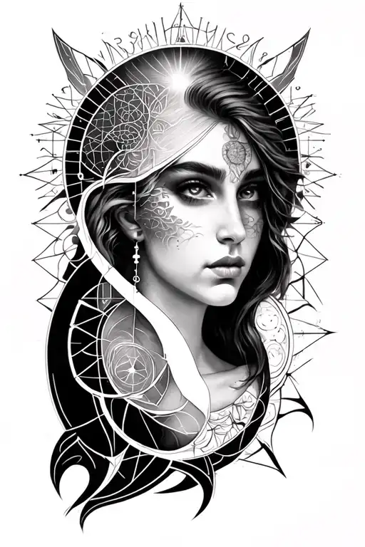 Gemini Zodiac And Geo Symteric Shapes Combined