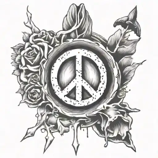 Violence And Peace Sign