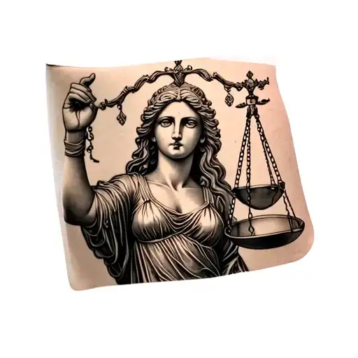 Lady Justice Holding Scales