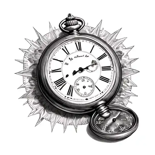 Compas Pocket Watch Black