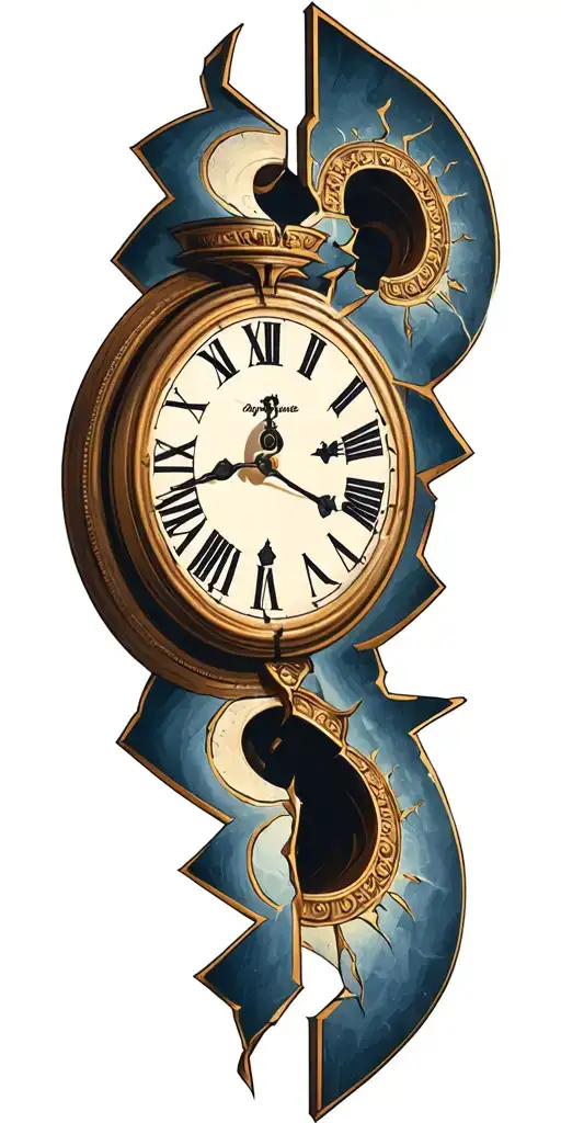 Broken Roman Numeral Clock