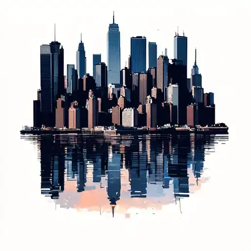 Buildings New York City Skyline Made