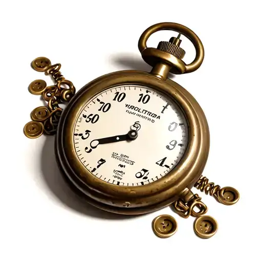 Old Stopwatch With Numbers Fallen On Botttom