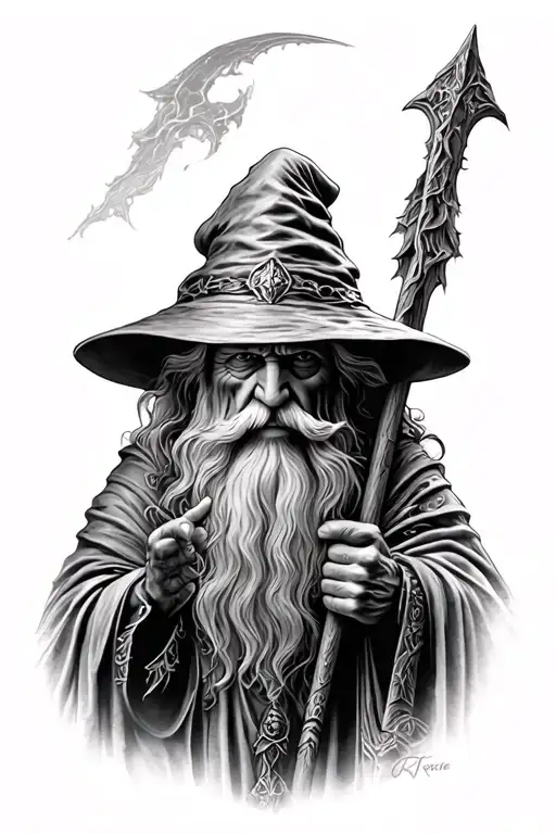 Siloete Of Gandalf
