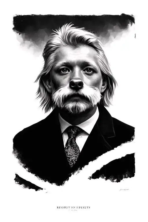 Portrait Yorkshire With Print Surrounded