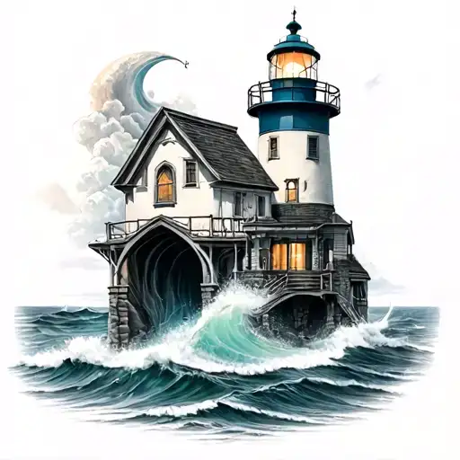 Poseidon Behind Light House
