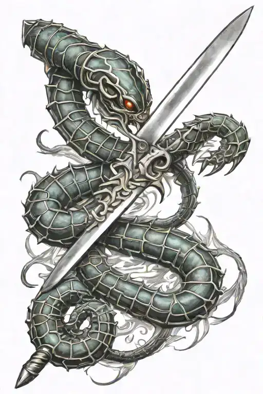 Scorpion And Knife Katana Sword