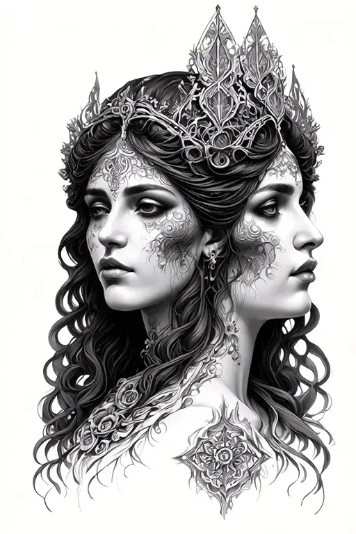 Three Face Morphing Hekate Goddess