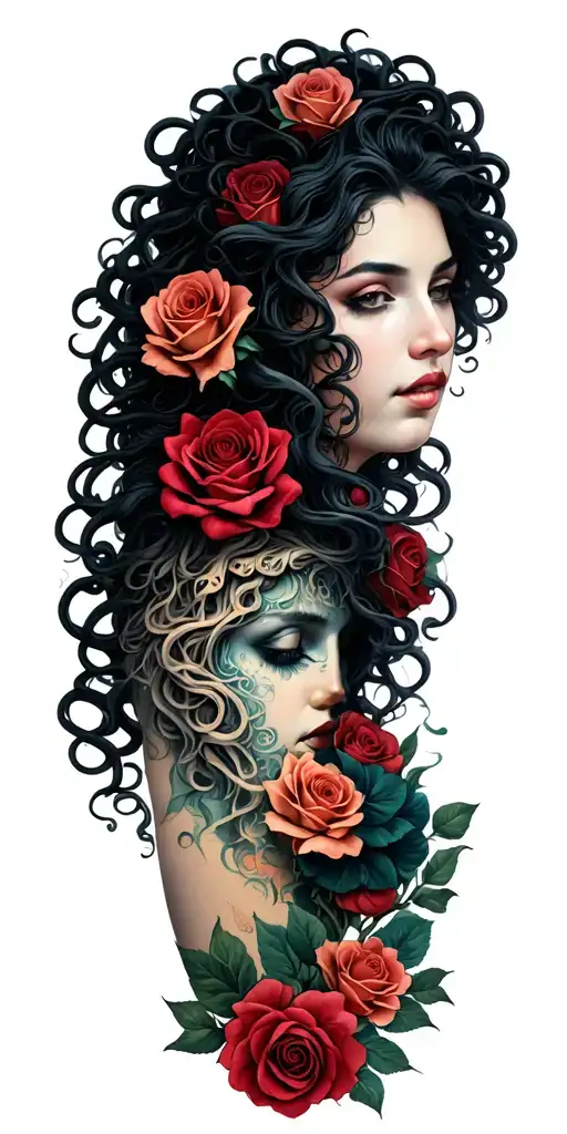 Medusa And Roses