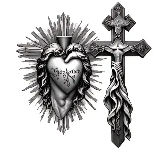 Sacred Heart Of Jesus Cross