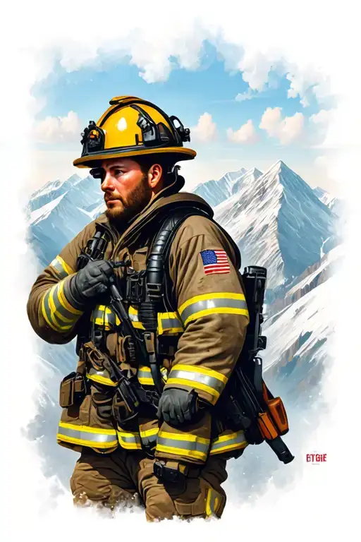 Firefighters And Mountains