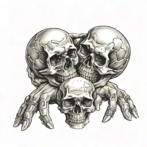 Skull Hands Exchanging Wedding Rings