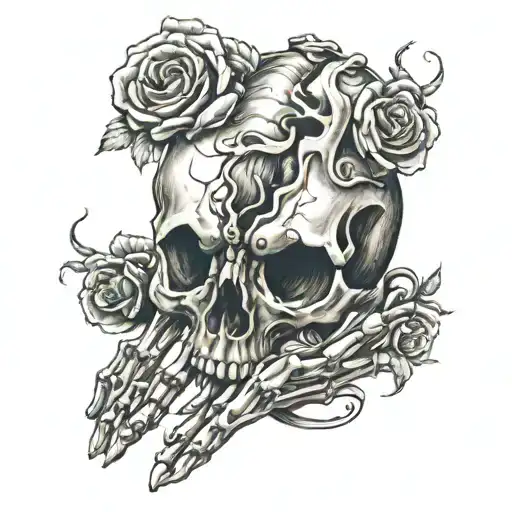 Skeleton Hand Holding Heart