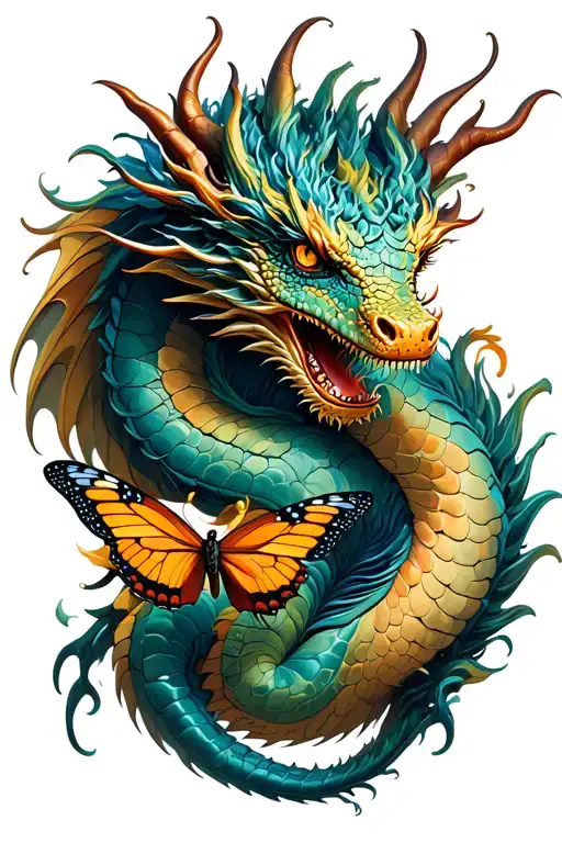 Dragon And Butterfly Resting