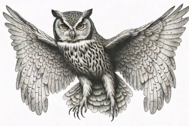 Owl Open Wings