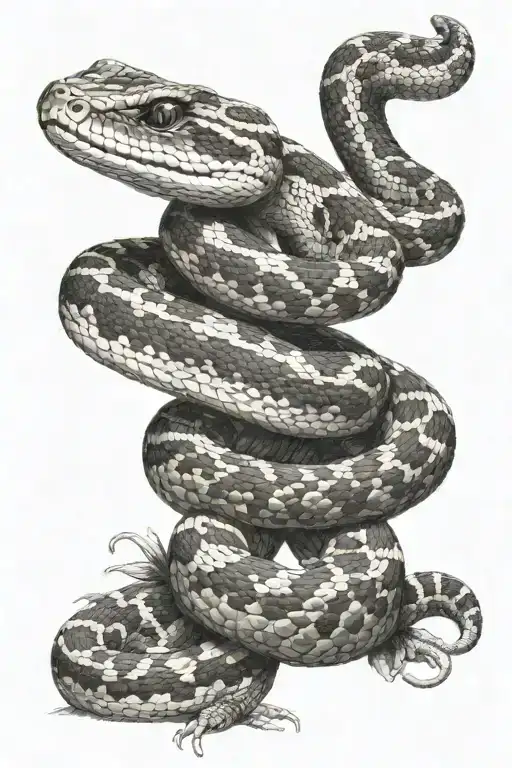 Diamonback Rattlesnake Wrapped Around Florida