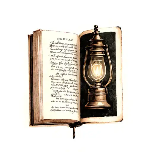 Open Book And Minor Lamp
