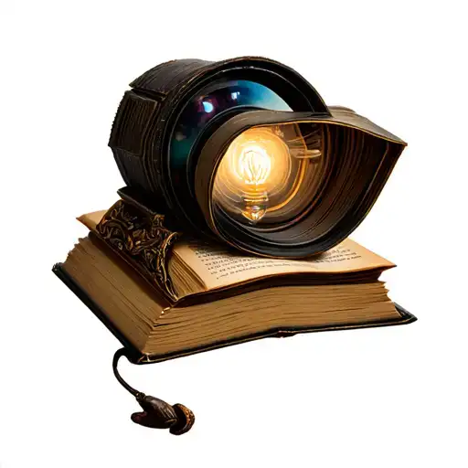 Open Book And Minor Lens Lamp