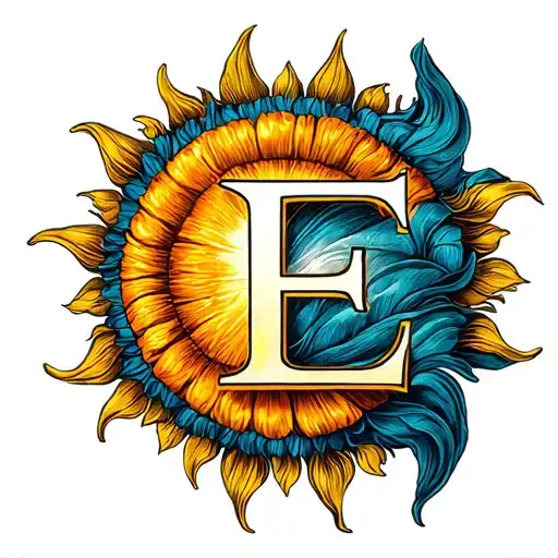 With A Sun That Subtly Conceals The Letter E