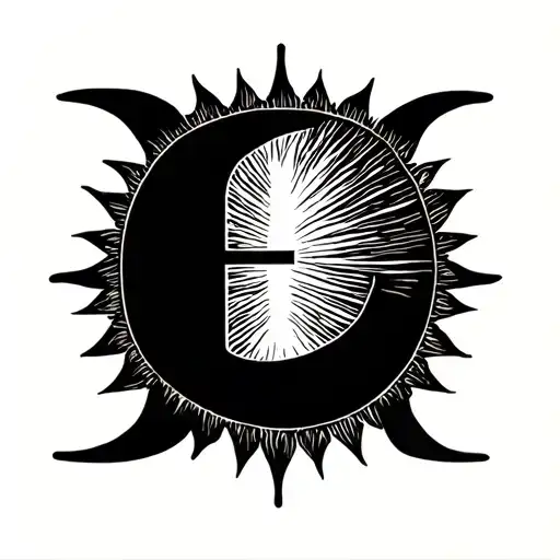 With A Sun That Subtly Conceals The Letter E And The Letter L