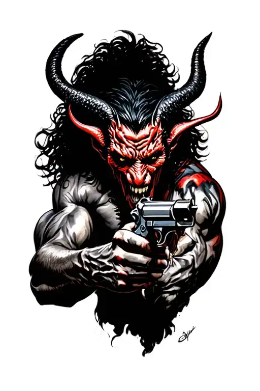 Devil Dancing With Gun