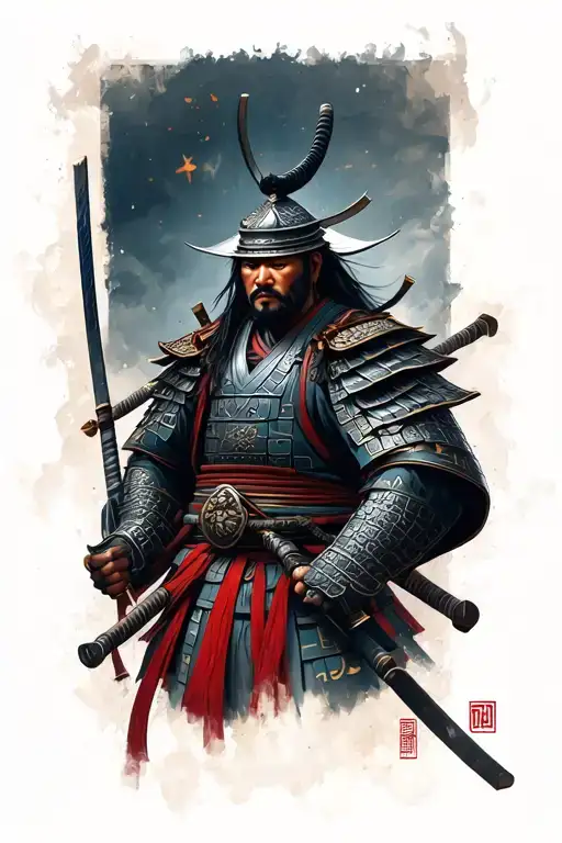 Samurai Warrior Holding