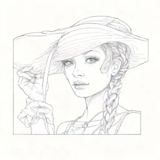 A Woman In A Straw Hat