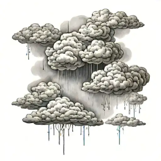 Clouds And Rain Falling