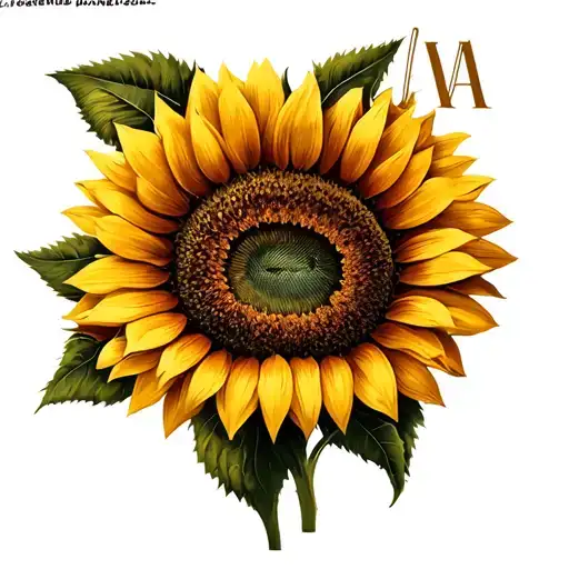 Sunflowers With The Name Ava