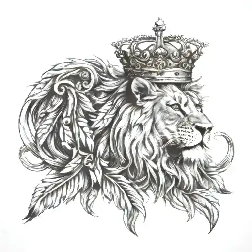 Lion With Wings And Crown