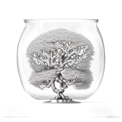 Fig Tree Inside A Bell Jar