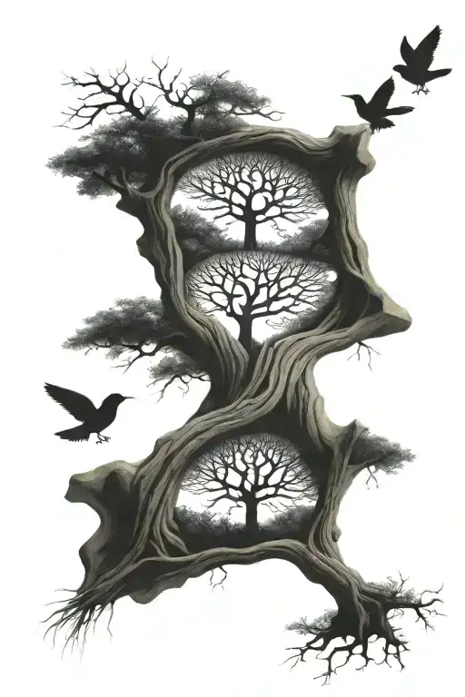 A Tree With Each Branch Representing A Family Member