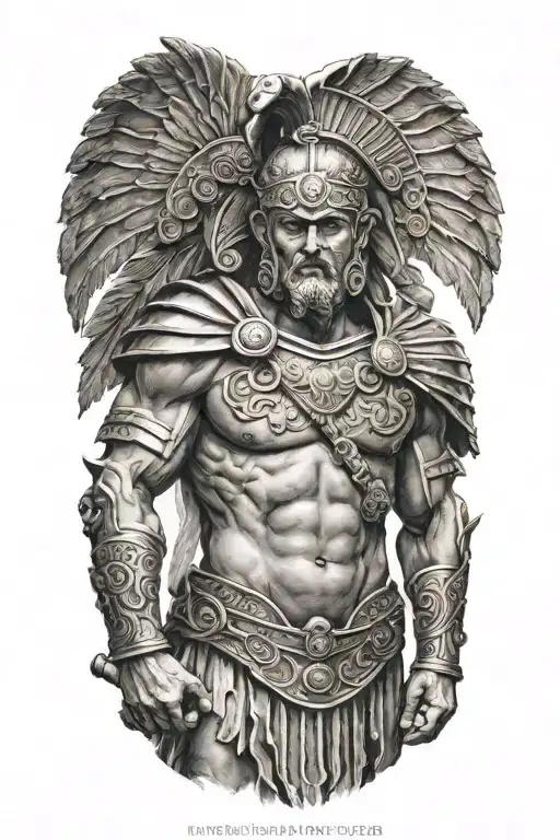 Greek Warrior Holding