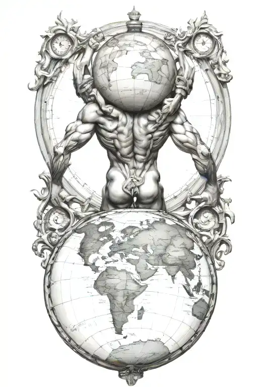 Atlas Carrying The World On His Shoulders
