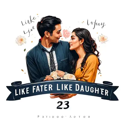 Wording Like Father Like Daughter With Number 23