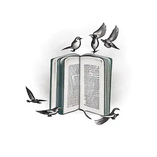 A Vintage Camera Capturing A Scene Of A Book Floating In Mid-air With Birds Flying Out Of Its Pages