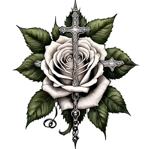 Rose Fishing And Cross