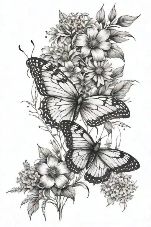 Wings And Flower Meadow