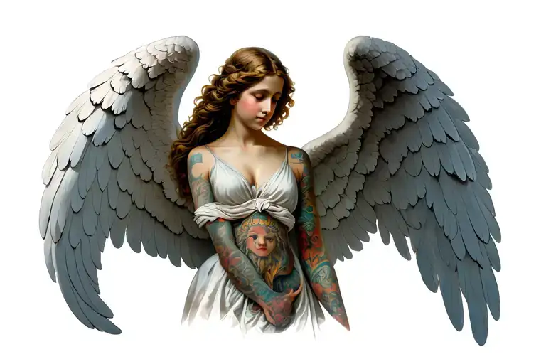Angel With Wide