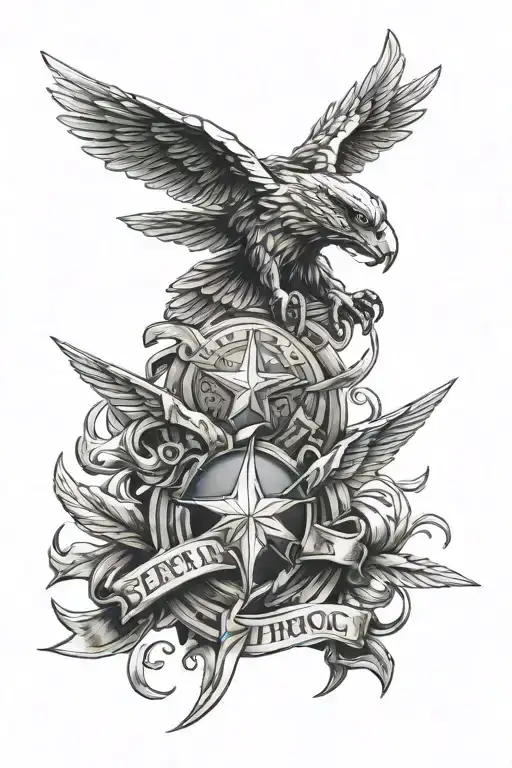 Special Forces Air Force Logo Intertwined With Turbo