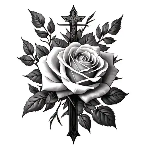 Cross Roses Sashes