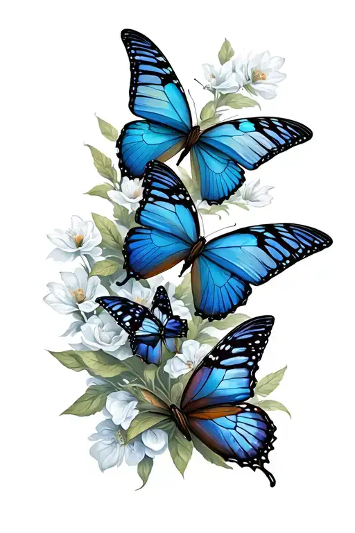 Butterflies Flying