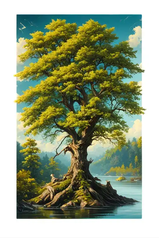 Squrile And Nature Elements Like Trees