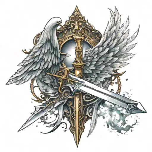 Wing With Halo Energy Sword