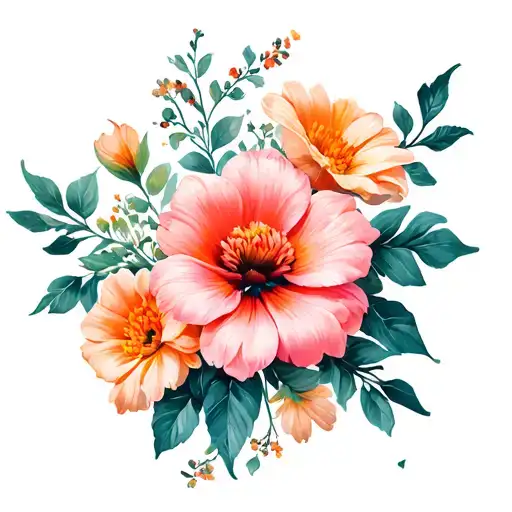 Flowers And Cross