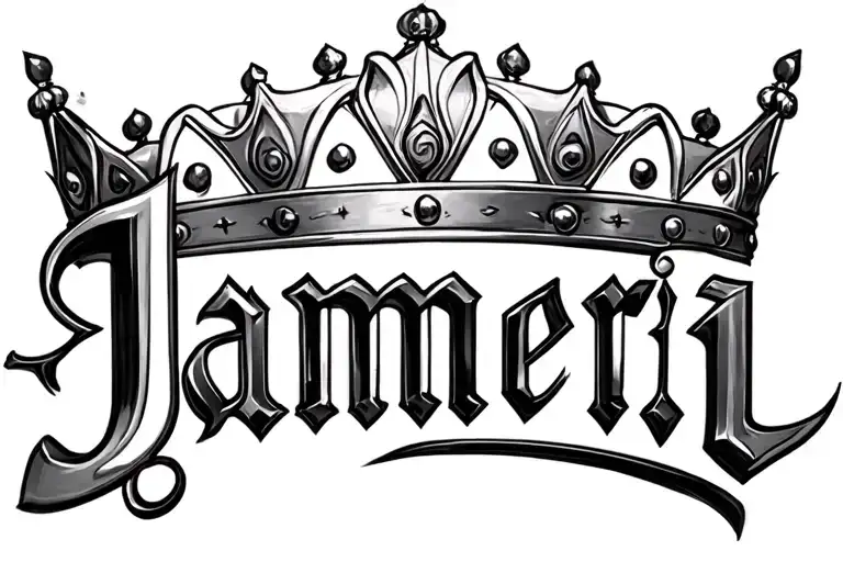 The Name Jameri With A Crown Hanging