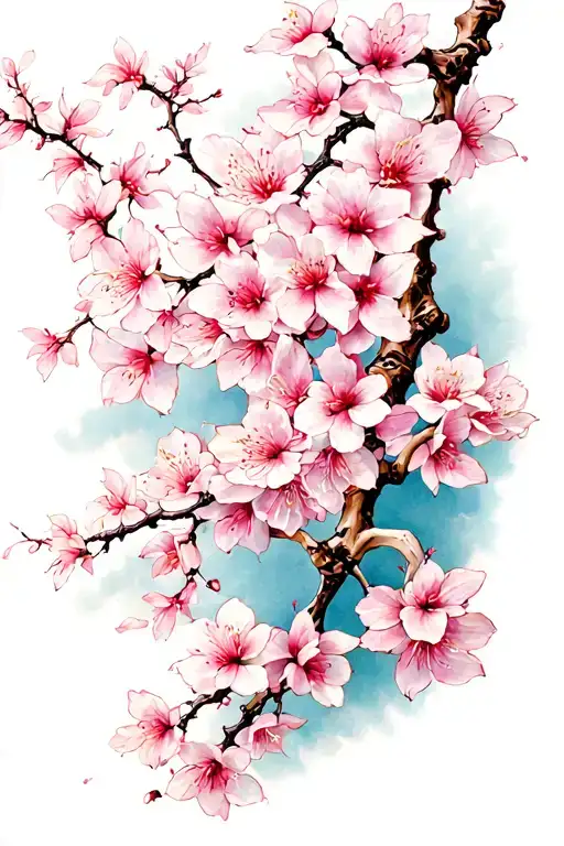 Sakura Branch With Bones