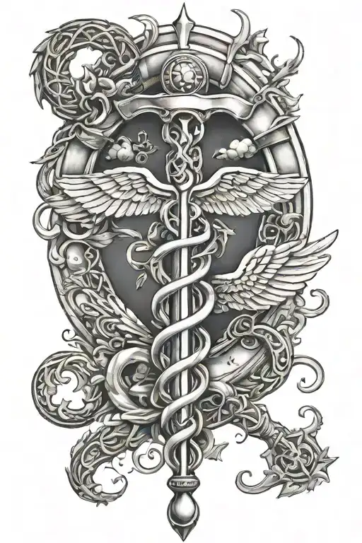 Caduceus Staff Symbol