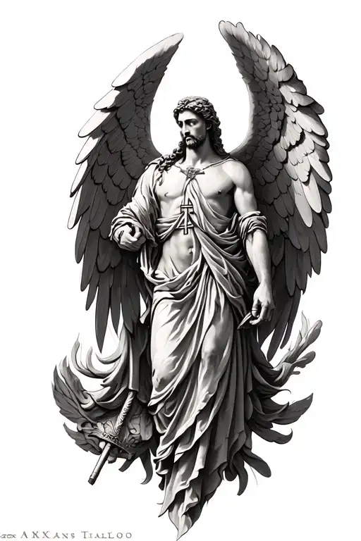 Archangel Michael Ic Xs Ni Ka Fore Arm Tattoo Orthodox