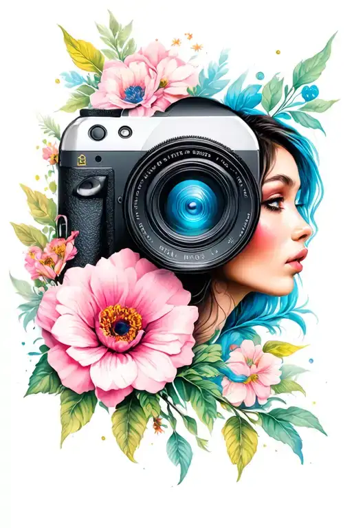 Two Women Who Represent The Gemini Sign In A Flower Camera